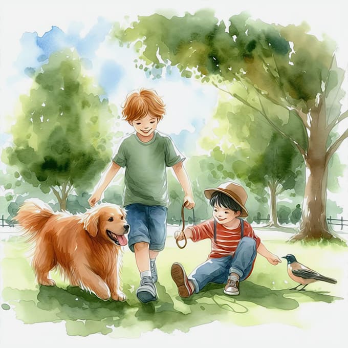 Bestseller - illustrate watercolor children story book illustration