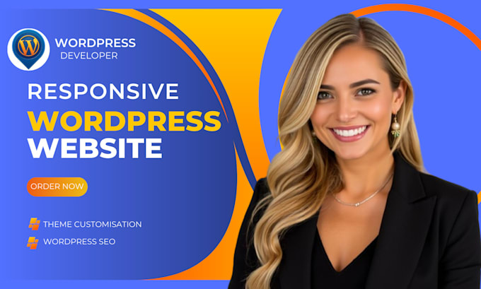 Gig Preview - Create responsive wordpress website development wordpress website design and seo