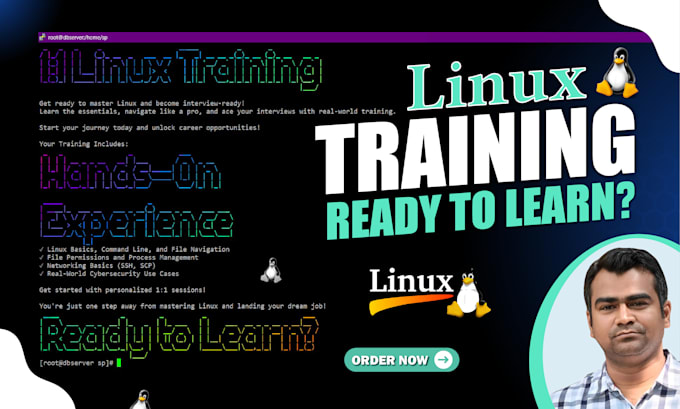 Gig Preview - Teach you linux and train you to be interview ready