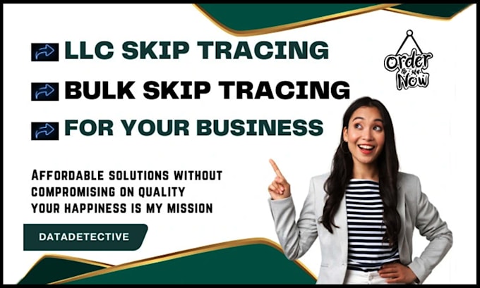 Gig Preview - Do real estate skip tracing, llc skip tracing and bulk skip tracing