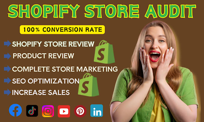 Gig Preview - Review, audit your shopify store website for sales conversion