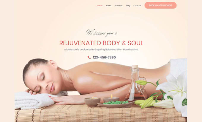 Gig Preview - Design med spa website wordpress medical website healthcare website with booking