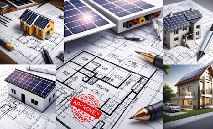 Gig Preview - Certified electrical and solar plans calculation drawing also stamp city permit