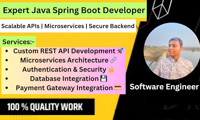 Gig Preview - Develop java spring boot applications with rest API and microservices