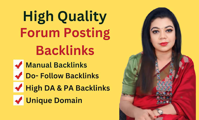 Gig Preview - Manually do 55 forum posting backlinks to 55 unique forum posting websites