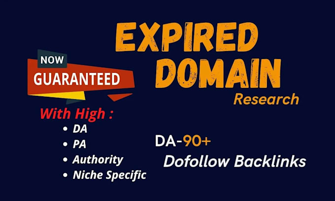 Bestseller - do premium expired domain research with high authority backlinks