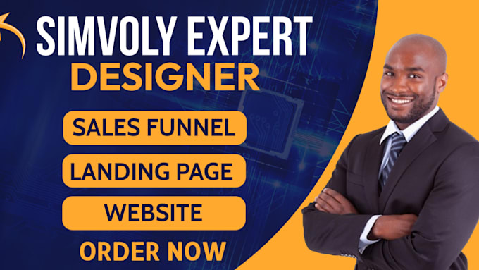 Gig Preview - Design a responsive simvoly website and converting simvoly funnel