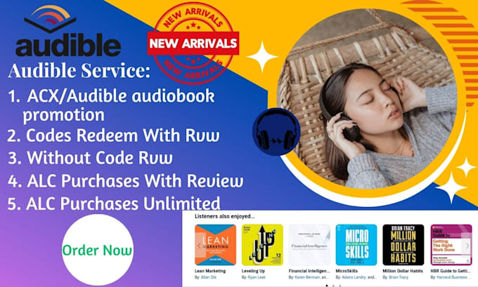 Gig Preview - Do amazon acx or audible audiobook promotion