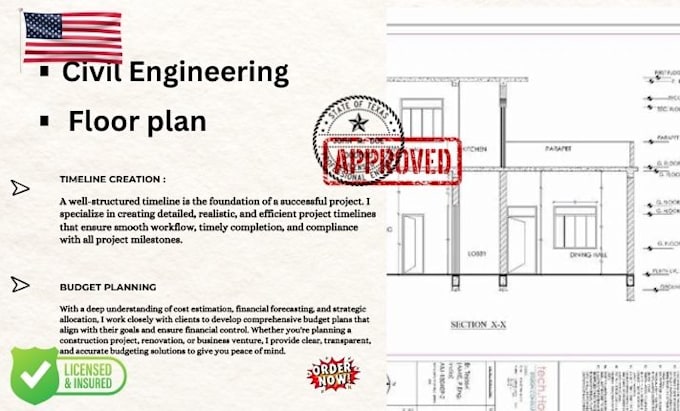 Gig Preview - Review stamp as licensed civil and structural engineer in california and georgia