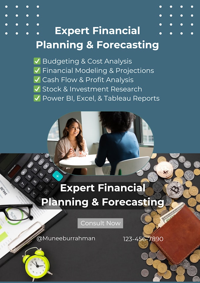 Gig Preview - Provide professional financial management, consulting, budgeting and cash flow