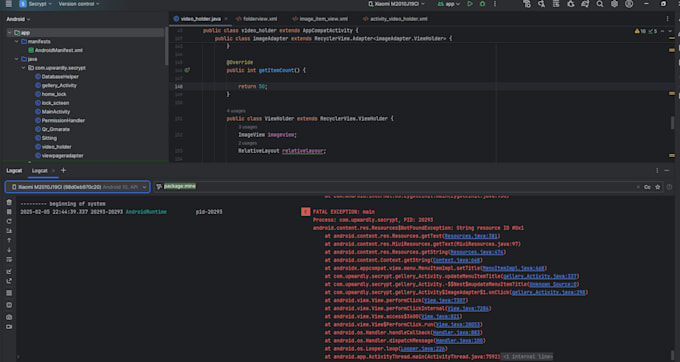 Gig Preview - Fix bugs, and android projects and tasks in android studio java