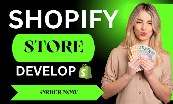 Gig Preview - Create shopify store, build shopify website design, shopify dropshipping website