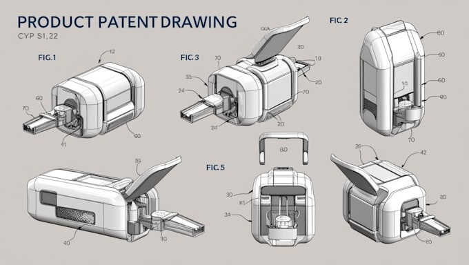 Bestseller - model 3d product patent utility 2d cad drawing solidwork as per uspto rendering