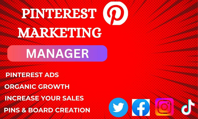 Gig Preview - Be your pinterest manager, manage business account,