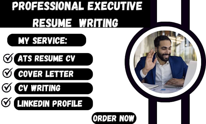 Gig Preview - Write professional executive resume federal resume  linkedin profile cv writing