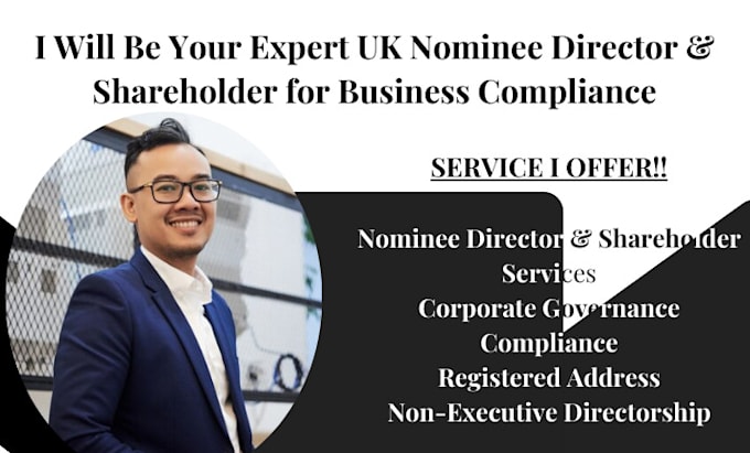 Gig Preview - Be your uk nominee director and shareholder for business compliance