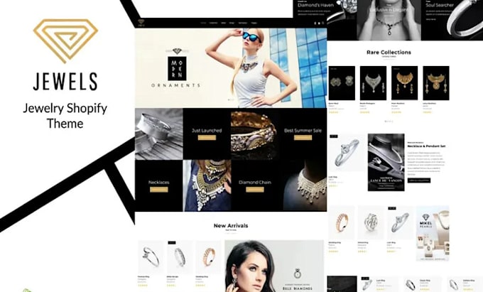 Gig Preview - Build shopify jewelry store redesign shopify dropshipping website sales