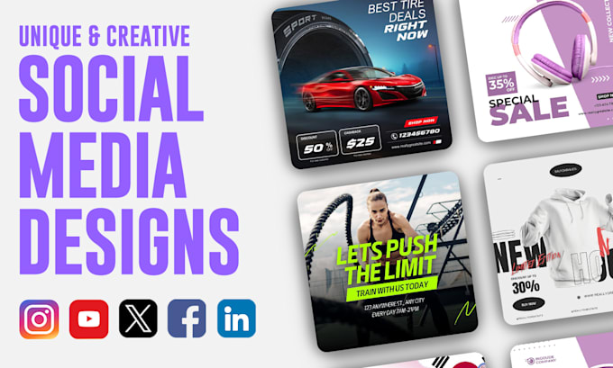 Gig Preview - Design social media posts, banners, creative ads, instagram carousels