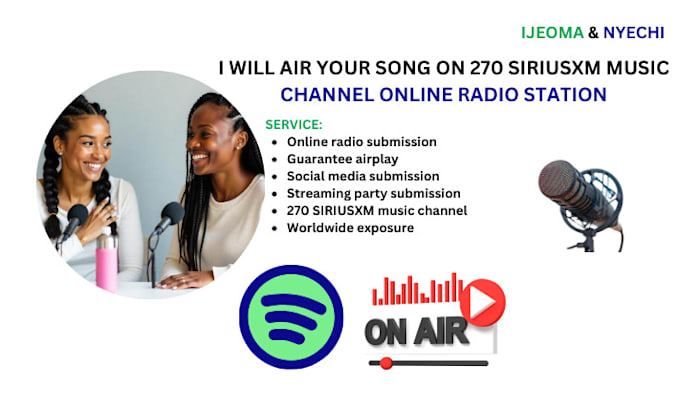 Gig Preview - Air your song on 270 siriusxm music channel online radio station