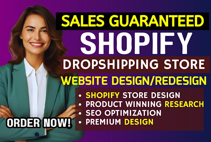 Gig Preview - Build 7figure shopify dropshipping store, baby product store redesign, design