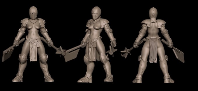 Gig Preview - Sculpt 3d miniature,sci fi model,action figure,dnd minature,warrior, deliver stl