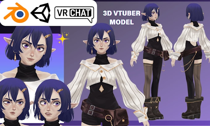 Bestseller - create edit 3d vtuber model furry vtuber vrm vrchat avatar