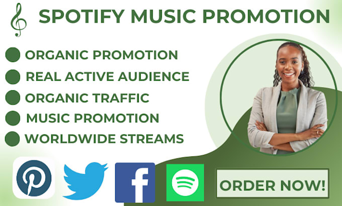 Gig Preview - Do organic spotify music promotion to boost spotify music