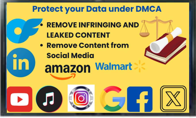 Gig Preview - Takedown content on google,onlyfans,reddit,tiktok,shopify,etc under dmca