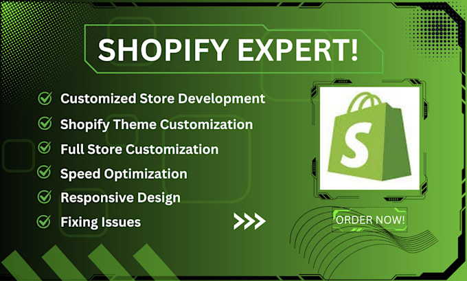 Gig Preview - Be your shopify expert shopify developer build shopify store website shopify fix