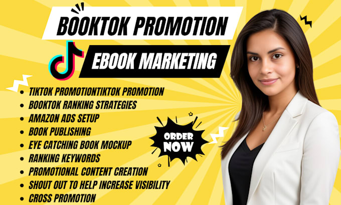 Gig Preview - Do booktok video bookrank kdp ads ebook promotion on tiktok book advertising