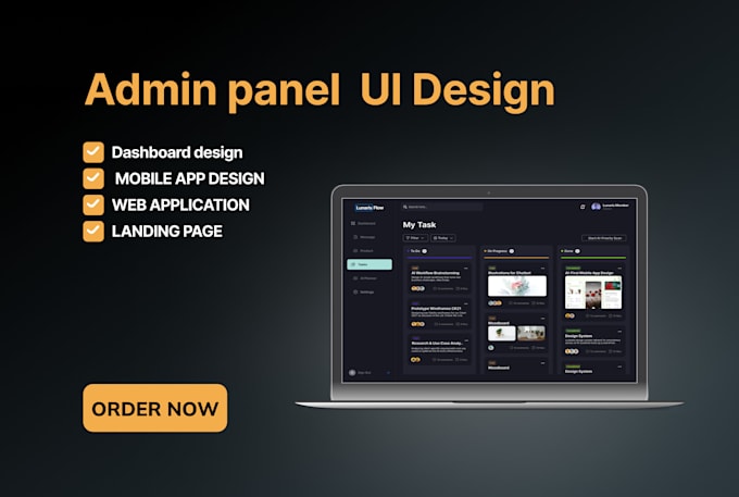 Gig Preview - Design dashboard, web app, saas, CRM and admin panel UI UX