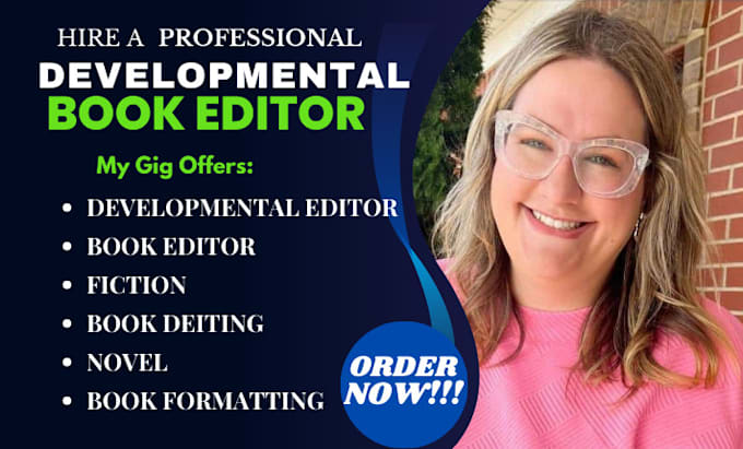 Gig Preview - Be your developmental editor book editor fiction novel book formatting