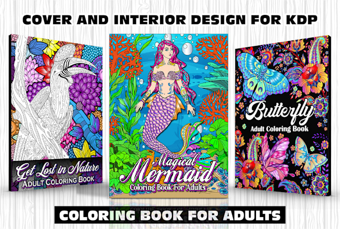 Gig Preview - Create adult coloring book cover and interior for amazon KDP