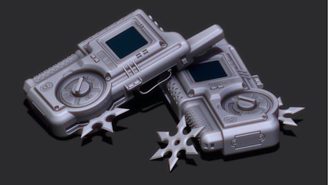 Gig Preview - Design hard surface 3d model, props, asset