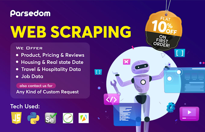 Gig Preview - Do web scraping, data mining and data extraction with python