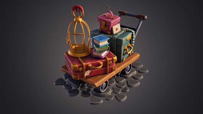 Gig Preview - Design and texture stylized 3d props for your project