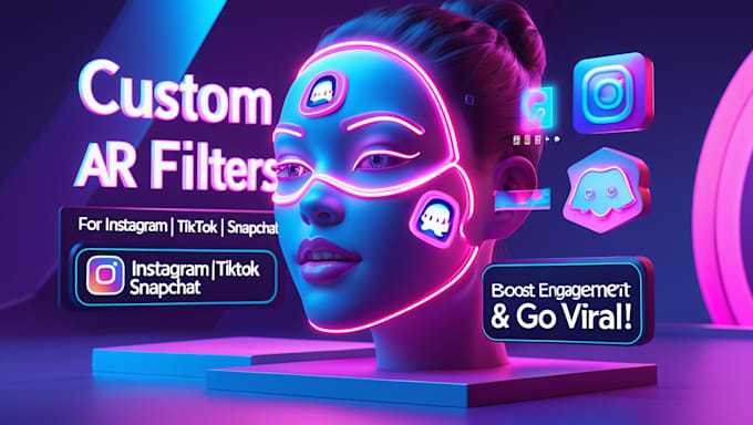 Gig Preview - Create custom ar filters for instagram tiktok  snapchat