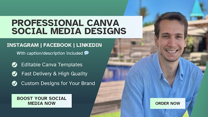 Gig Preview - Create engaging, professional canva social media posts for your brand