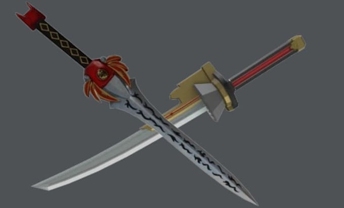 Gig Preview - Create 3d weapons, swords, shields with any style you want