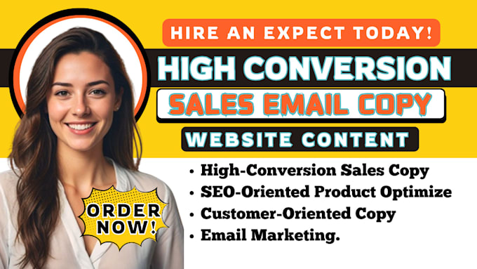 Gig Preview - Write engaging and persuasive sales copy for emails, website, and ad copywriting