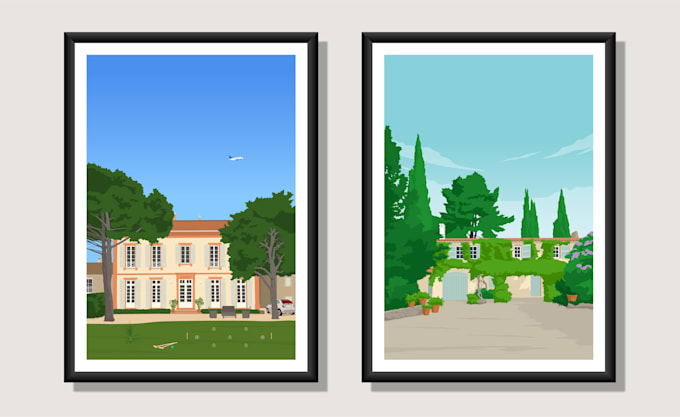 Gig Preview - Create vector art illustrations of your building or house