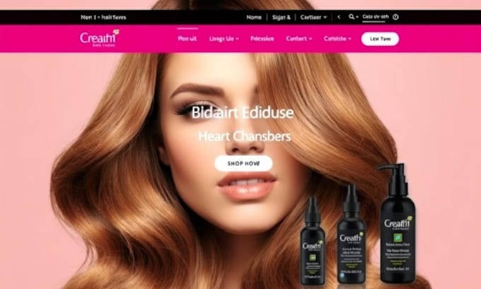 Gig Preview - Do haircare shopify hair extension website hair shopify website haircare shopify