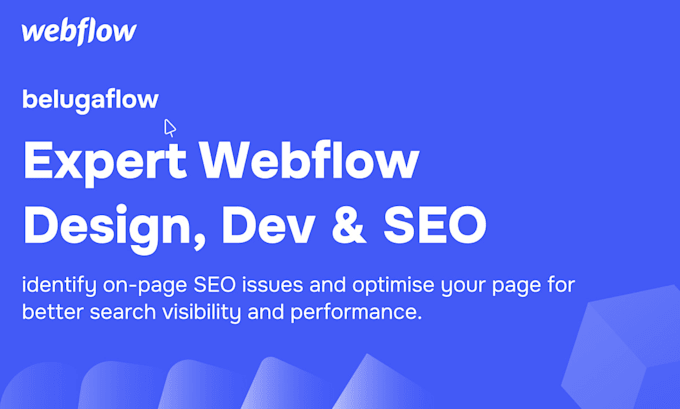 Gig Preview - Design and develop a webflow website with SEO optimisation