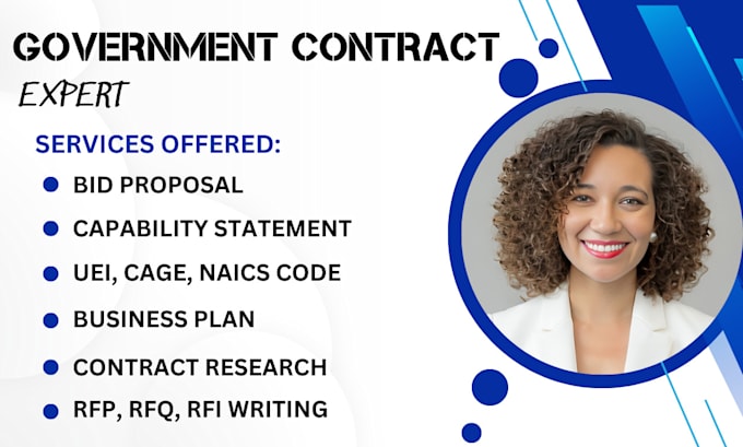 Gig Preview - Do government contract research, winning bid, proposal writing