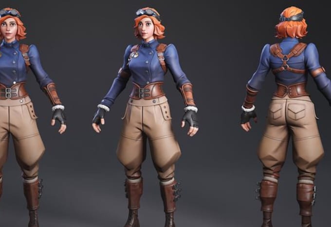 Gig Preview - Do 3d stylized character design fortnite style character for unreal engine game