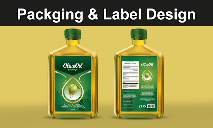 Gig Preview - Create product label design and supplement label design