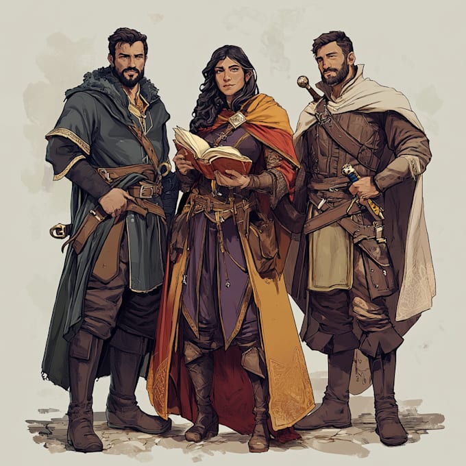 Gig Preview - Draw a dnd party art and d and d character art