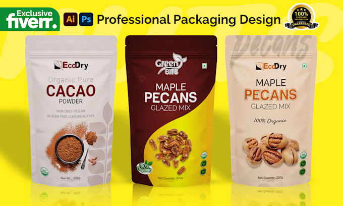 Bestseller - do organic pouch label design and standup food packaging design