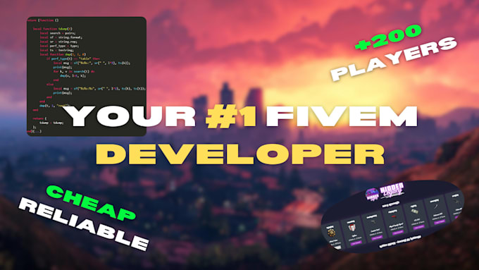 Bestseller - create custom scripts for your fivem server and optimize gameplay