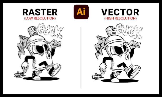 Gig Preview - Trace raster to vector alter rebuild revamp redraw recreate old existing logo